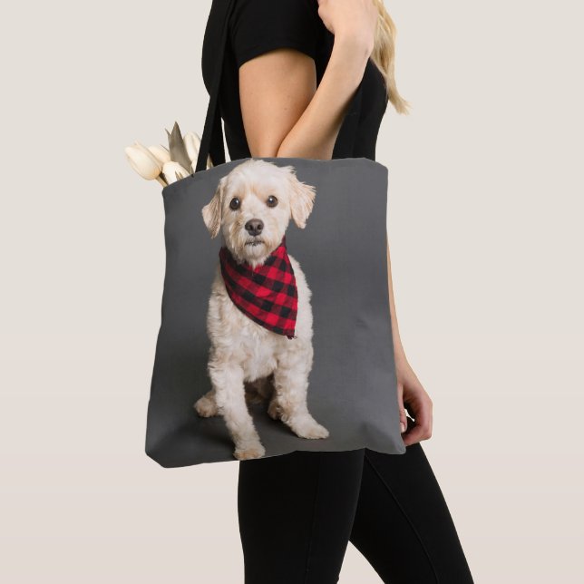 Custom personalize Photo pet dog cat Tote Bag (Close Up)