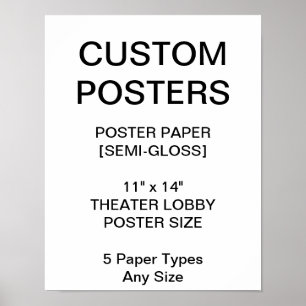 Custom Personalized 11"x14" Semi-Gloss Poster