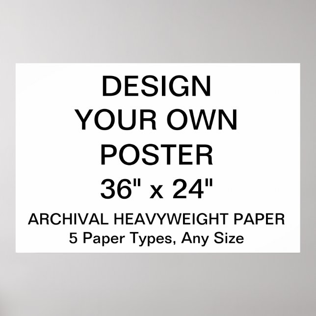 Custom Personalized 36"x24" Archival Paper Poster (Front)