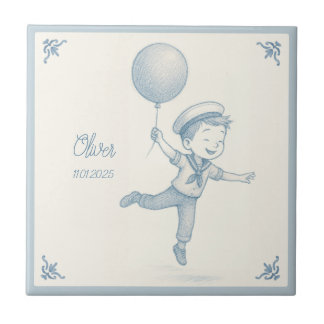 Custom personalized baby boy name  tile