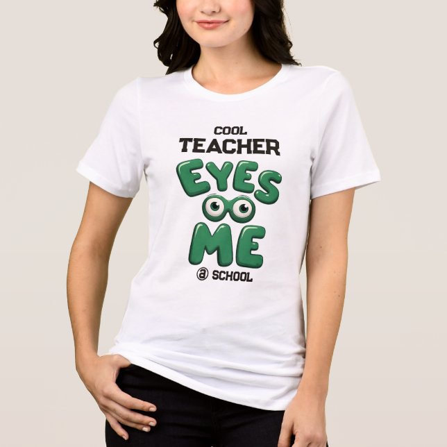 Custom Personalized Cute Teacher Gift Tri-Blend Shirt (Front)