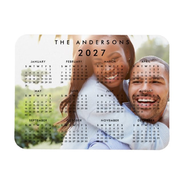 Custom Personalized Family Photo 2023 Calendar Magnet (Horizontal)