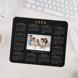 Custom Personalized Family Photo 2024 Calendar Mouse Mat