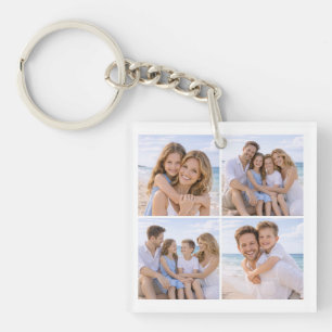 Custom Personalized Family Photo Key Ring