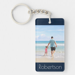Custom personalized family photo key ring