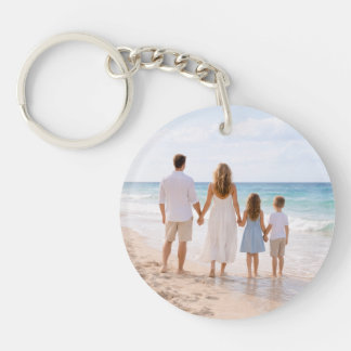 Custom Personalized Family Photo Key Ring