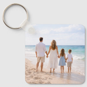 Custom Personalized Family Photo Key Ring