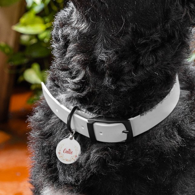 Custom Personalized Floral Dog Pet Tag Wildflowers (Creator Uploaded)