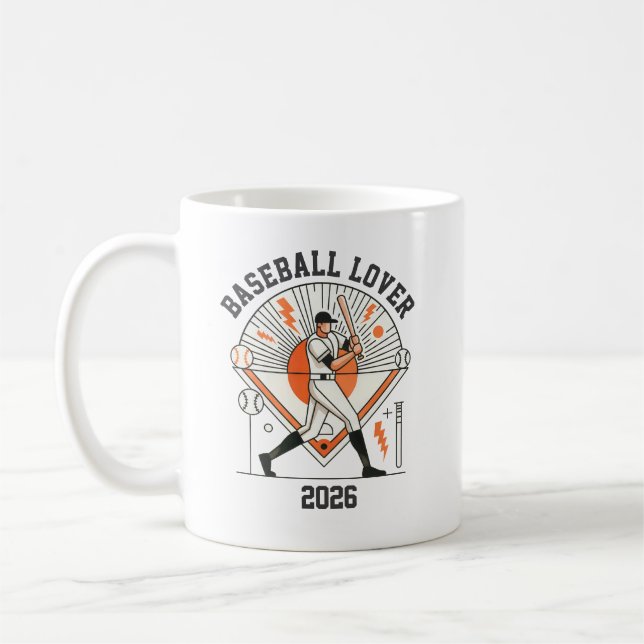 Custom Personalized Global Baseball 2026 Coffee Mug (Left)