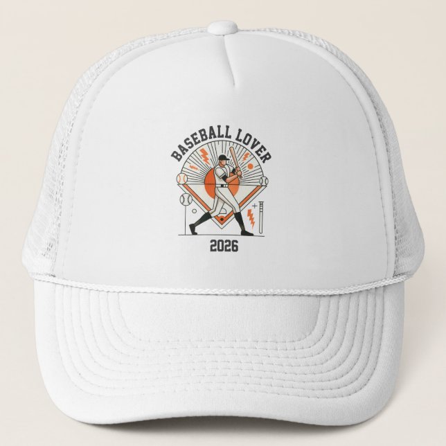Custom Personalized Global Baseball 2026 Trucker Hat (Front)