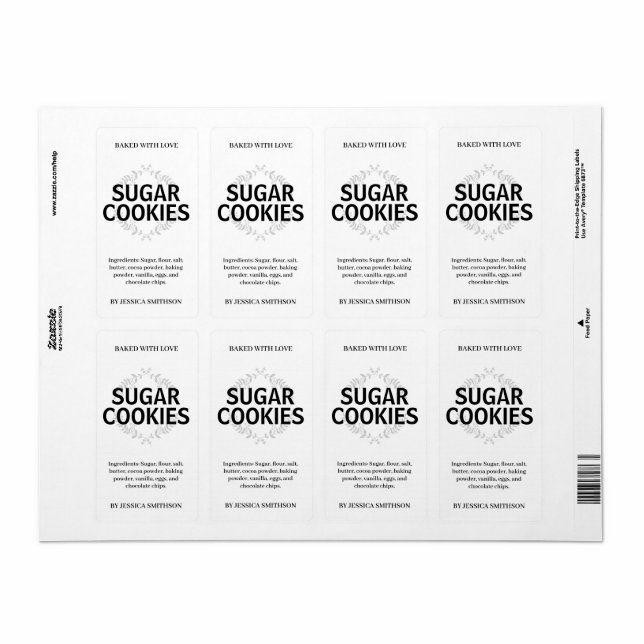 Custom Personalized Homemade label HM001_02sqv1 (Full Sheet)