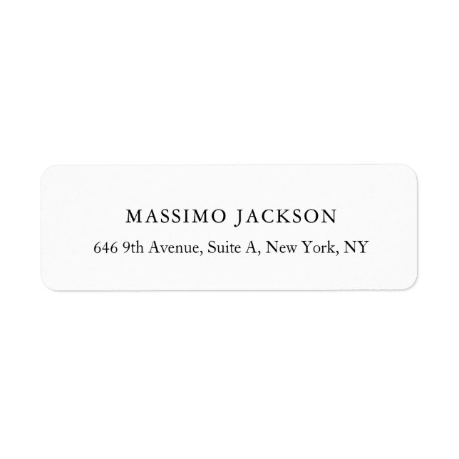 Custom personalized minimalist address name (Front)