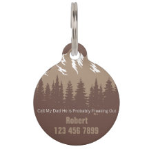Custom Personalized Mountain Forest Lost Dog Tag