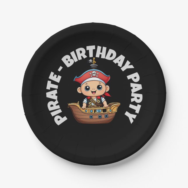 Custom Personalized Paper Plate Birthday Party (Front)