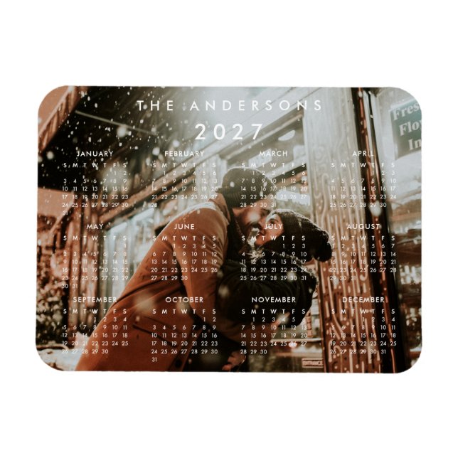 Custom Personalized Photo 2023 Calendar Magnet (Horizontal)