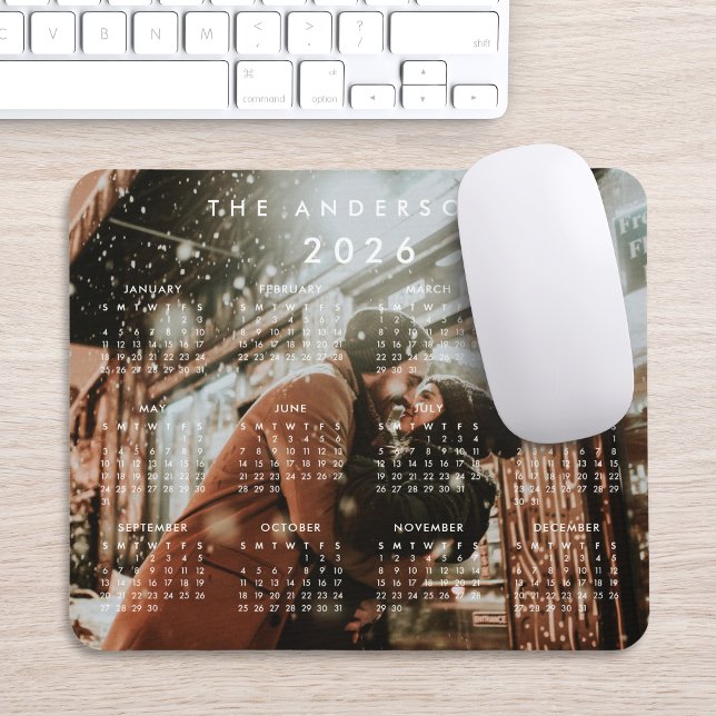 Custom Personalized Photo 2026 Calendar Mouse Mat (Creator Uploaded)