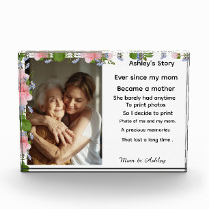 Custom personalized photo message for Mother's Day Block