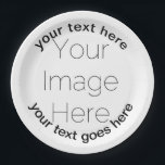 custom personalized photo  paper plate<br><div class="desc">Celebrate your special occasion with a unique touch! These custom photo paper plates are perfect for birthdays, weddings, baby showers, graduations, and more. Easily upload your own photo and personalize the text to create a truly memorable party accessory. Whether you're hosting a casual picnic or a themed event, these custom...</div>