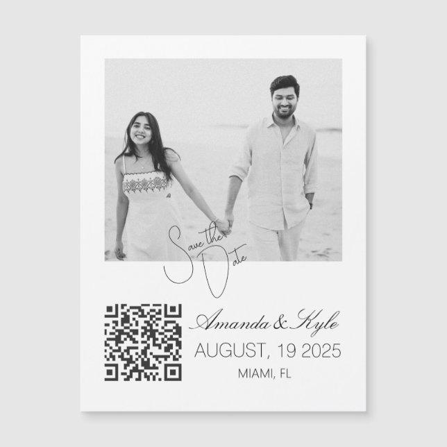 Custom Personalized Photo save the Date magnet (Front)