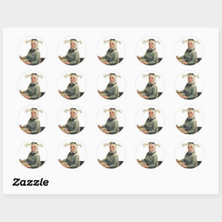 Custom Personalized Portrait Illustration Classic Round Sticker
