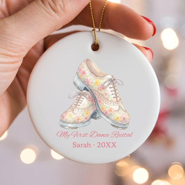 Custom, personalized tap dance recital gift ceramic tree decoration (Creator Uploaded)