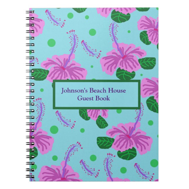 Custom Personalized Tropical Notebook Journal (Front)