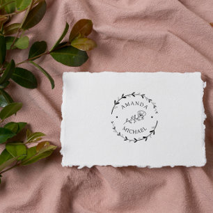 Custom Personalized Wedding Rubber Stamp