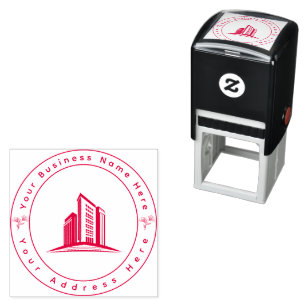 Custom Personalized Your Own Round Return Address Self-inking Stamp
