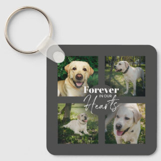 Custom Pet 5 Photo Collage Memorial Keepsake Key Ring