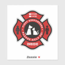 Custom Pet Alert Sticker For Number of Dogs & Cats