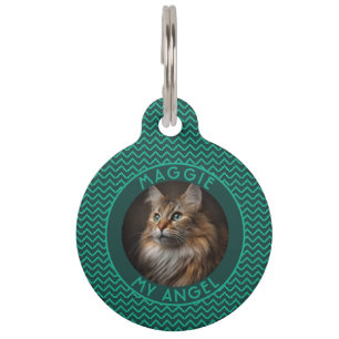 Custom Pet Appreciation Gift Chevron Checkers Tag