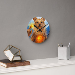Custom Pet Art Acrylic Wall Clock – 10.75" Modern