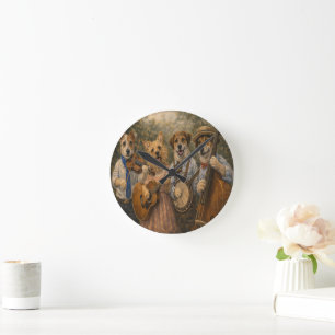 Custom Pet Art Acrylic Wall Clock – 10.75" Modern