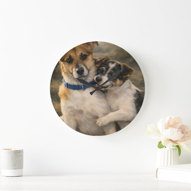 Custom Pet Art Acrylic Wall Clock – 10.75" Modern  (Home)