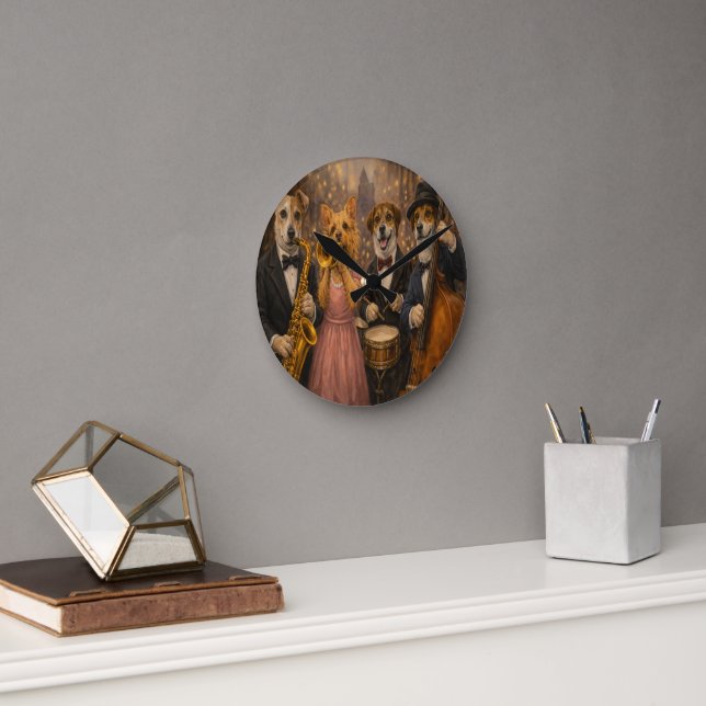 Custom Pet Art Acrylic Wall Clock – 10.75" Modern  (Office)