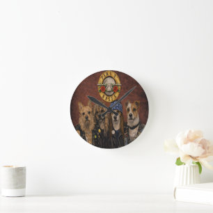 Custom Pet Art Acrylic Wall Clock – 10.75" Modern