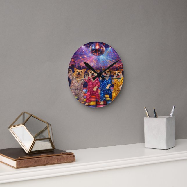 Custom Pet Art Acrylic Wall Clock – 10.75" Modern  (Office)