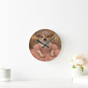 Custom Pet Art Acrylic Wall Clock – 10.75" Modern