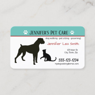 Custom Pet Business Cards - Pet & Dog Care