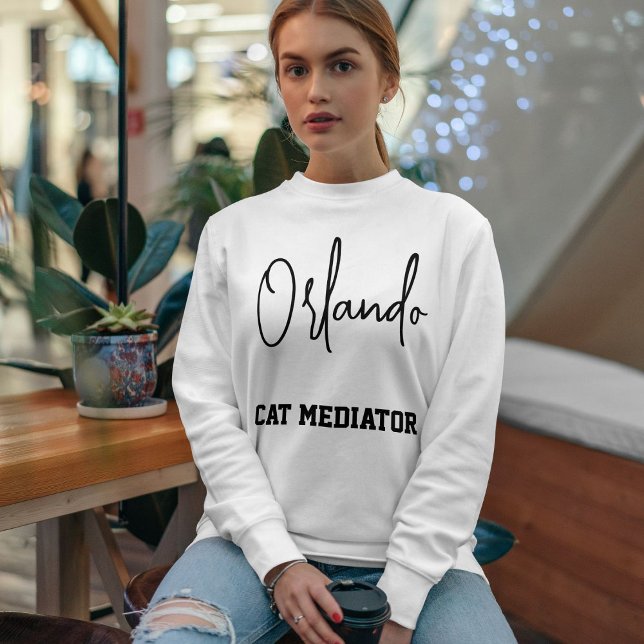 Custom Pet Caregiver Script City Name Cat Lover Sweatshirt (Creator Uploaded)