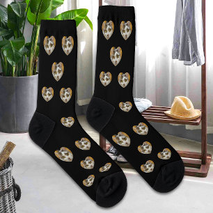 Custom Pet Cat Dog Photo Modern Personalised Socks
