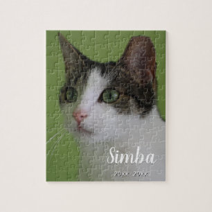 Custom Pet Cat Memorial Jigsaw Puzzle from Photo
