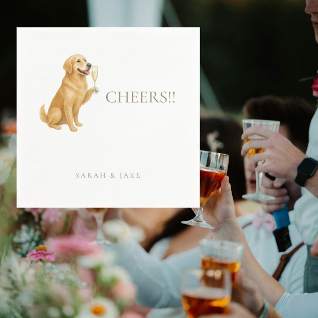 Custom Pet Cheers Wedding Napkins (Creator Uploaded)