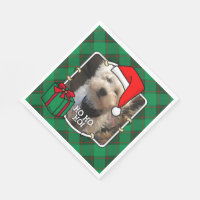 Custom Pet Christmas Photo Frame Red & Green Plaid