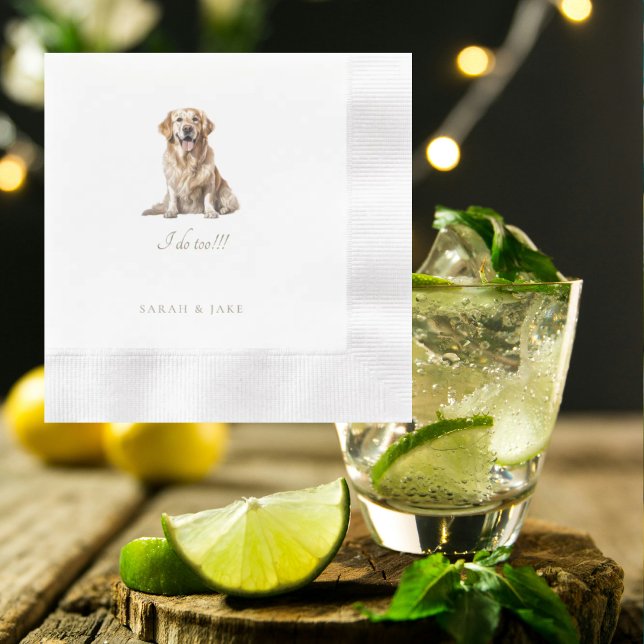 Custom Pet Coined Wedding Napkins (Creator Uploaded)