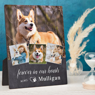 Custom Pet Dog Memorial Sympathy Keepsake 4 Photo Plaque