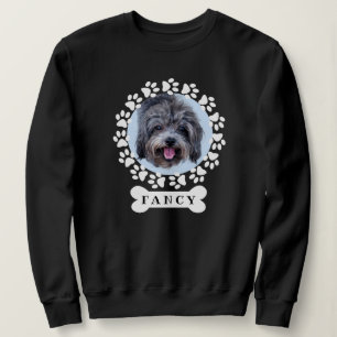 Custom Pet Dog Photo and Name on Dogbone Sweatshirt