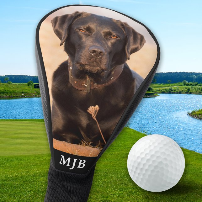 Custom Pet Dog Photo Black Labrador Personalised Golf Head Cover (Creator Uploaded)