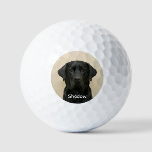 Custom Pet Dog Photo Black Labrador Personalized Golf Balls