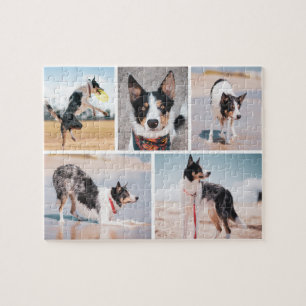 Custom Pet Dog Photo Collage Jigsaw Puzzle
